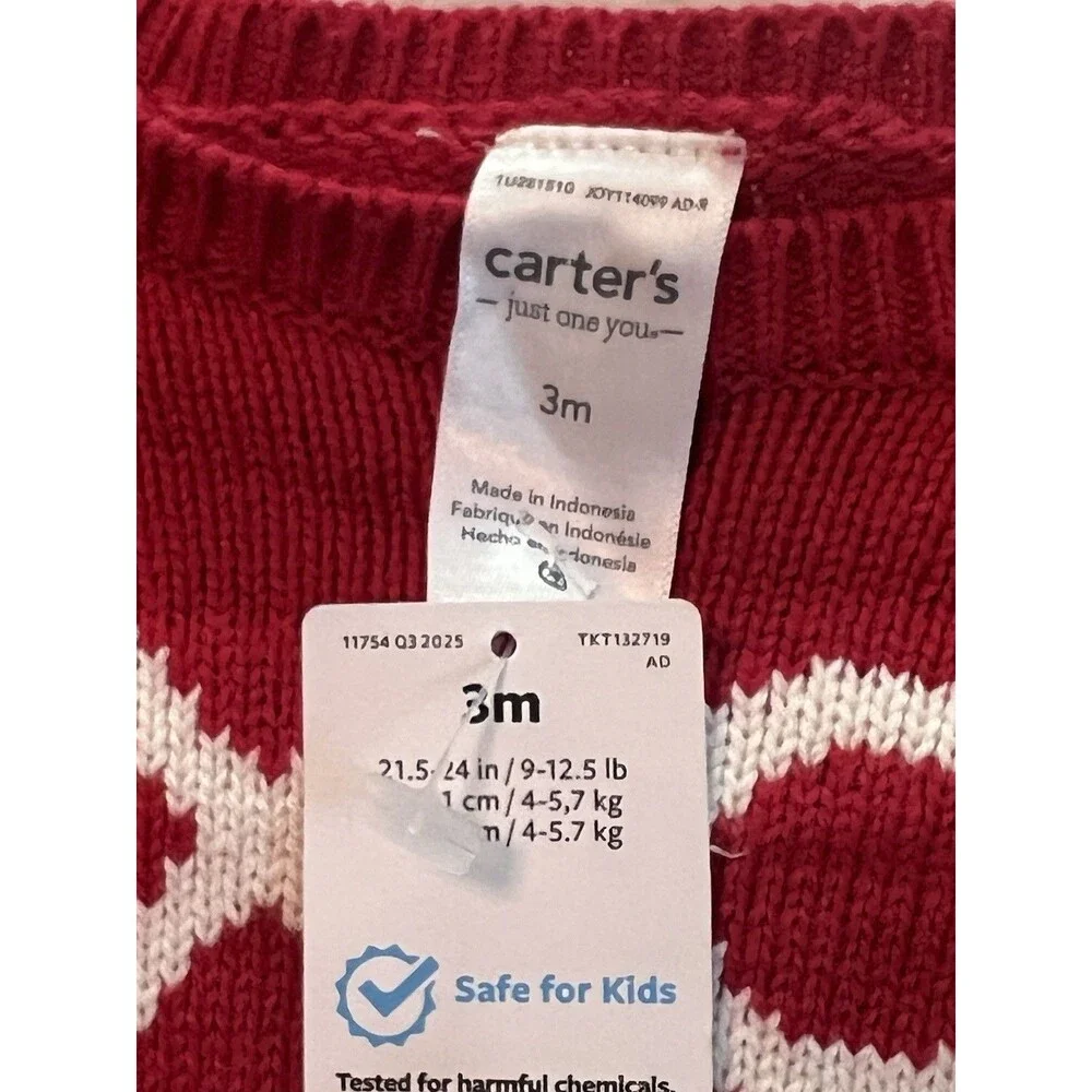 Carters Just One Red Sweater Outfit XOXO